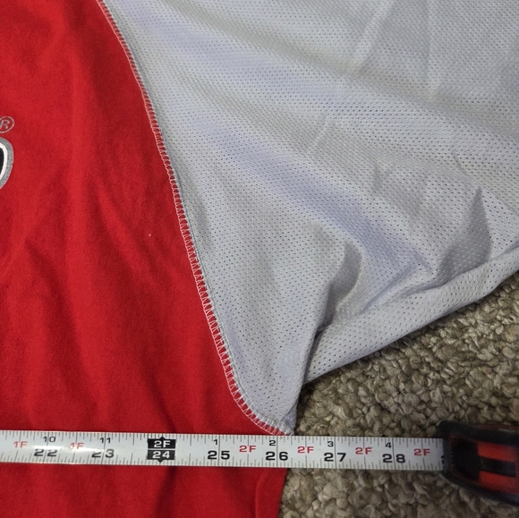 Vtg Wilson Athletics Baseball Style Jersey TShirt Red Gray 3X - Picture 9 of 10